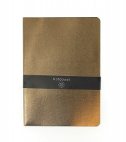 Gold Metallic Lined Notebook